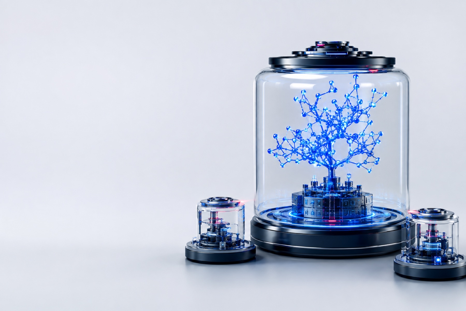 Módulos de cristal de un laboratorio de experimentación tecnológica.